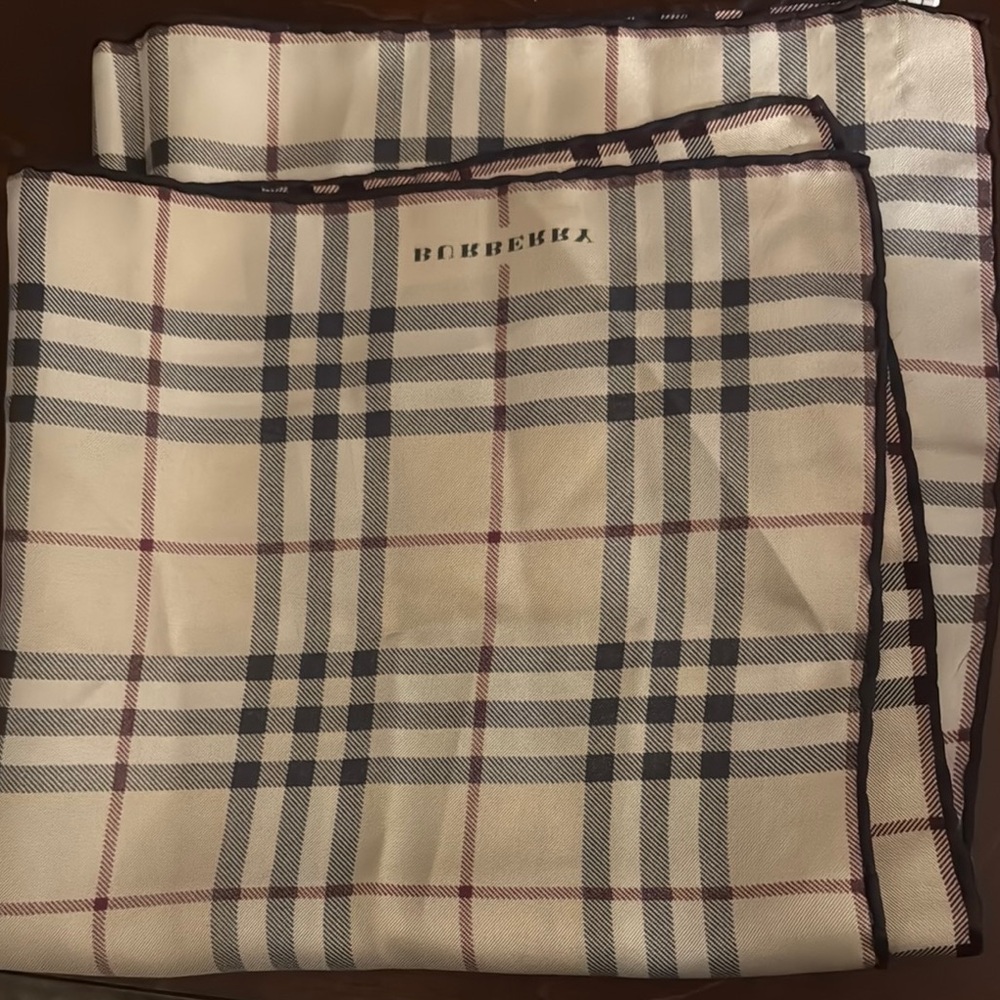 Authentic Burberry Silk Signature Scarf NWT